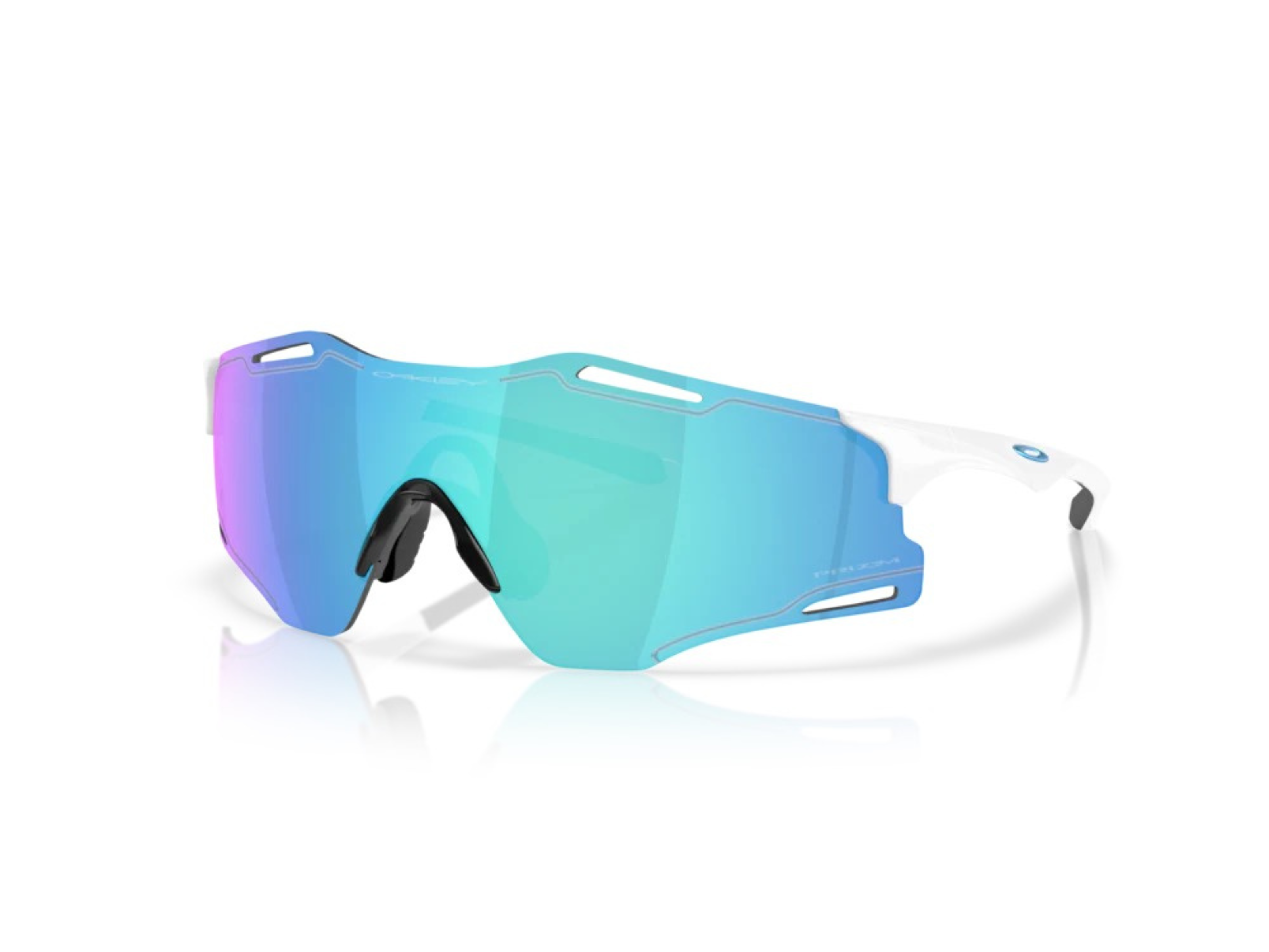 Oakley Cybr Zero Polished White w/ Prizm Sapphire Lens