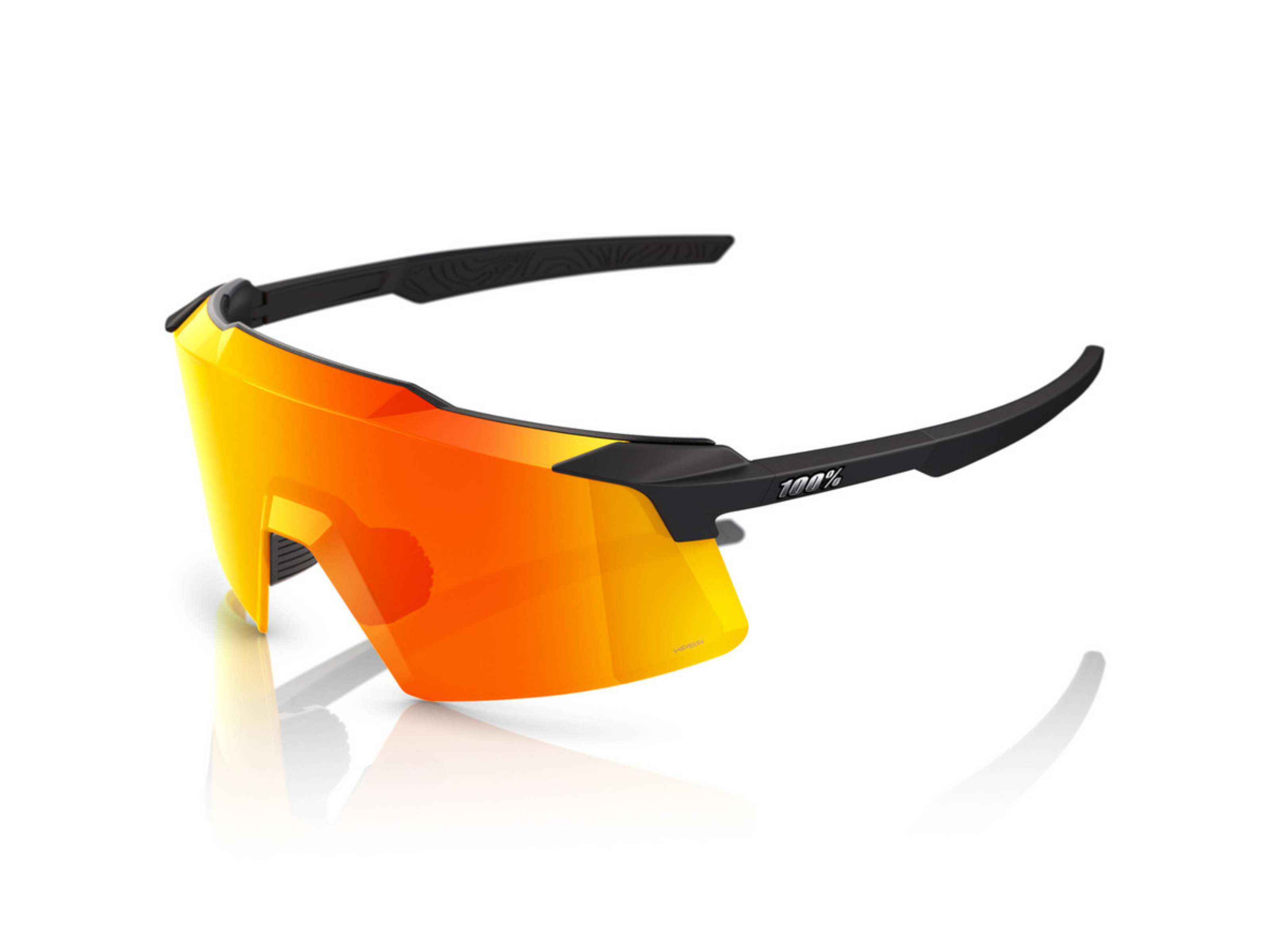 100% Aerocraft Soft Tact Black w/ HiPER Red Mirror Lens